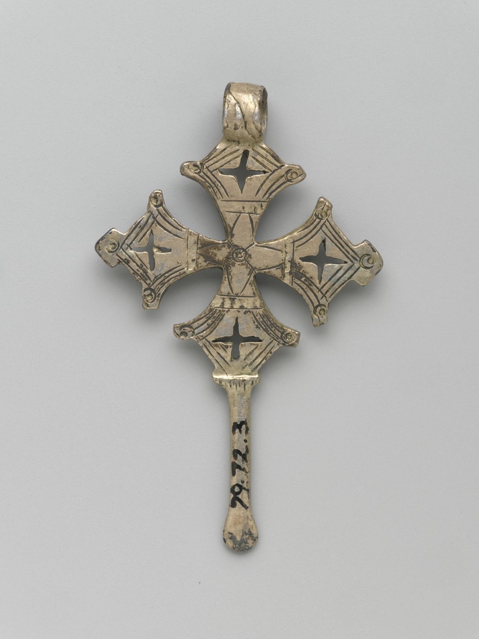 Reverso de una cruz colgante, Amhara (plata) de Ethiopian Ethiopian