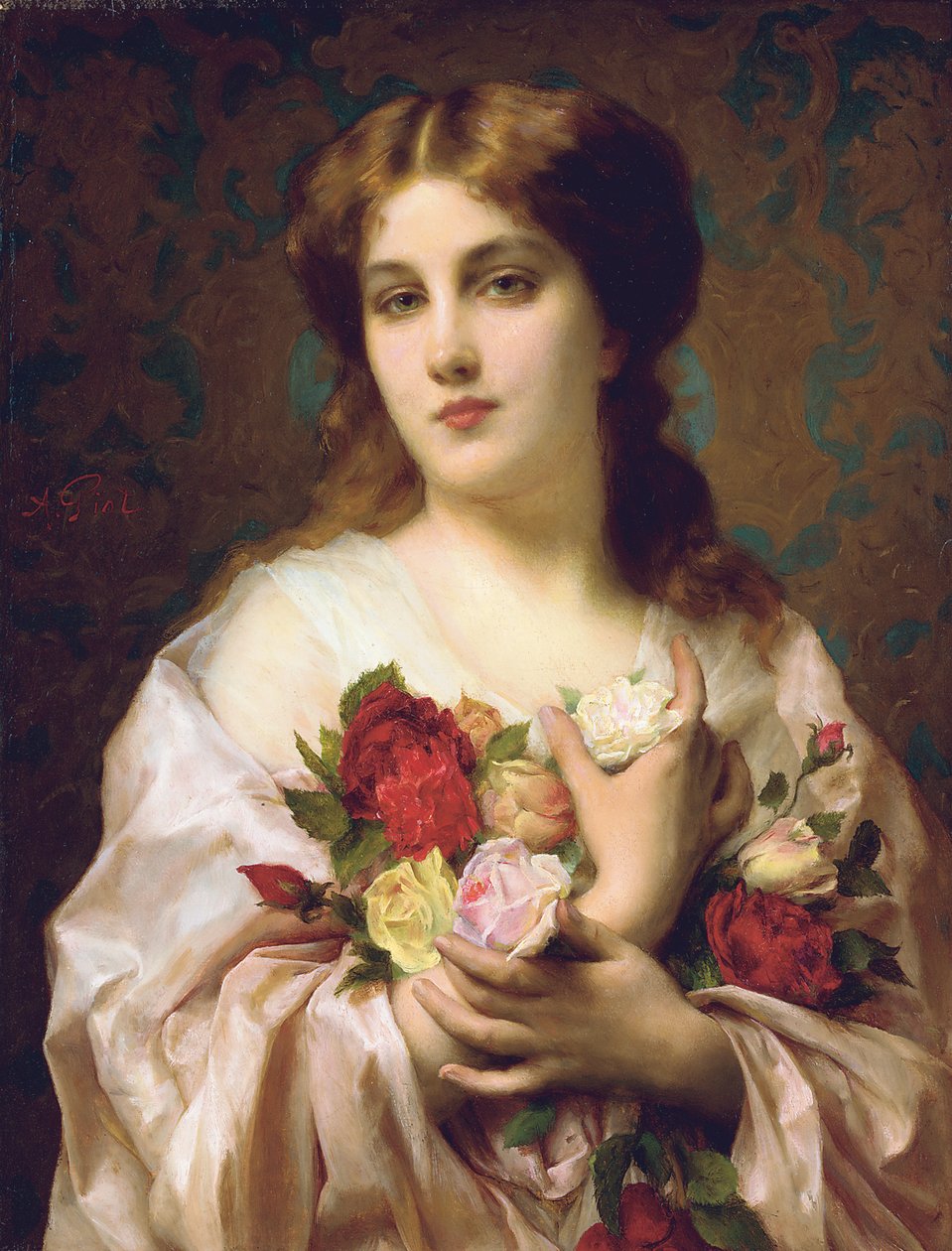 Retrato de una niña de Etienne Adolphe Piot