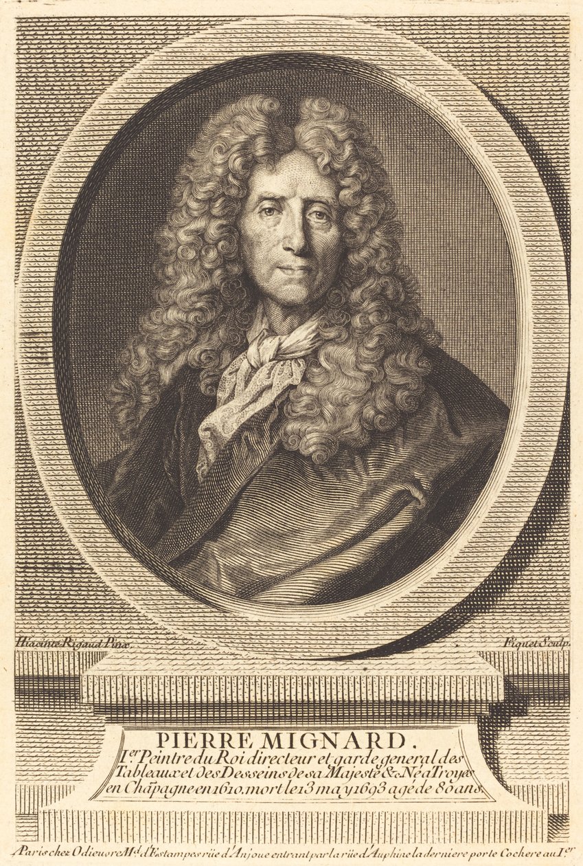 Pierre Mignard de Étienne Ficquet after Hyacinthe Rigaud