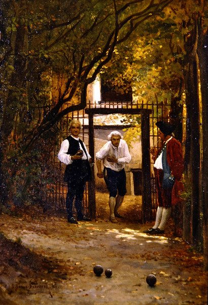 Jugando a la Petanca de Etienne Prosper Berne Bellecour