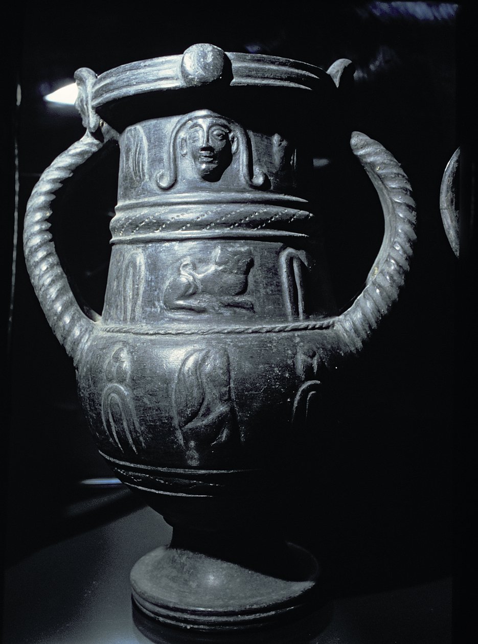 Vaso de figuras negras, etrusco, siglo VI a.C. de Etruscan