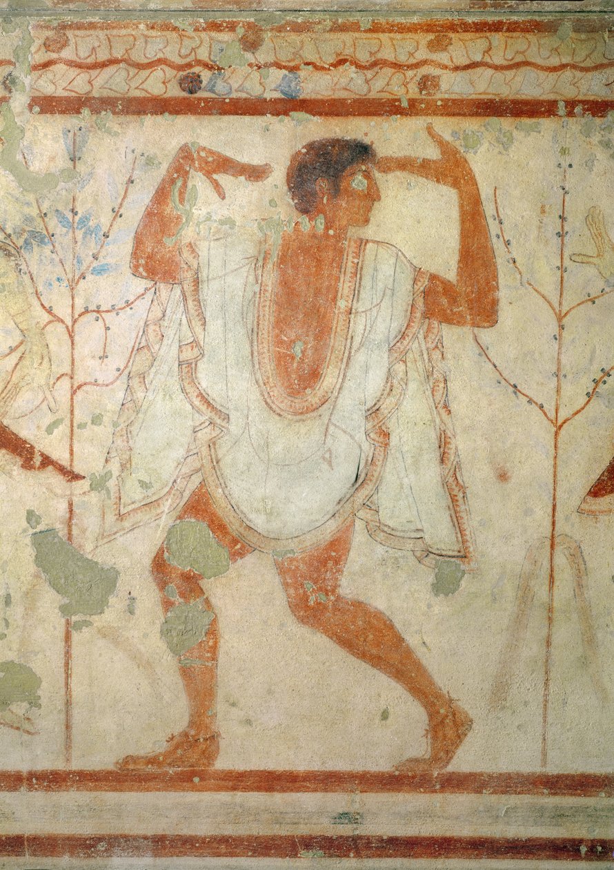 Bailarina de la Tumba del Triclinium, c.470 a.C. de Etruscan