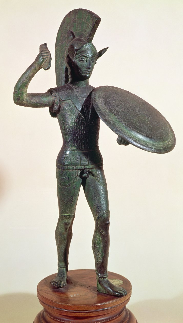 El dios Marte o un guerrero de Etruscan
