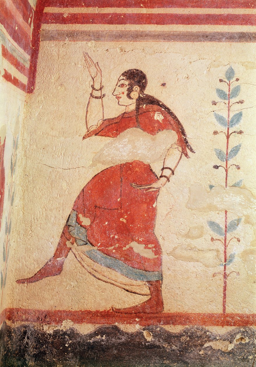 Tumba de los acróbatas (detalle de una bailarina) de Etruscan
