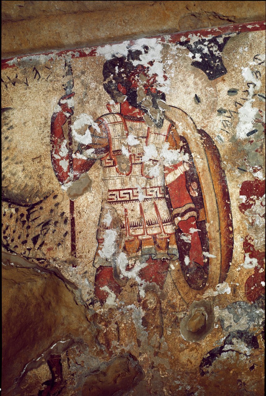 Un guerrero (fresco, siglo IV a.C.) de Etruscan