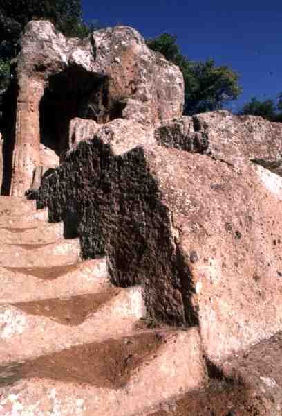 Restos de la necrópolis de Etruscan Etruscan