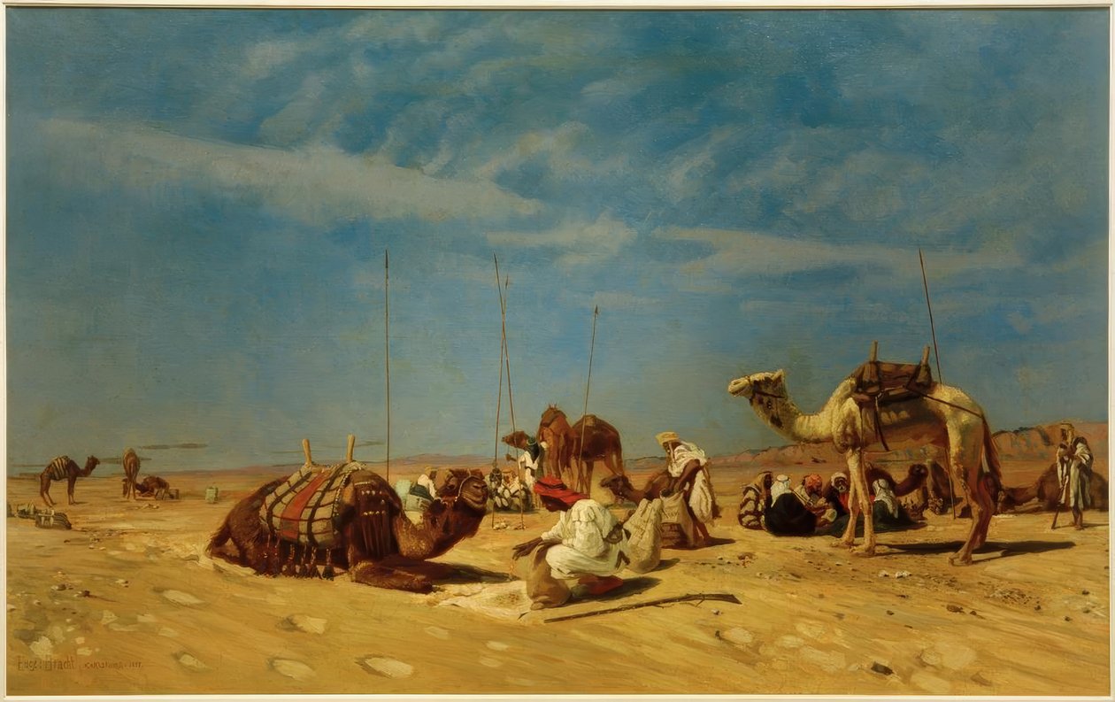 Descanso en Araba (Arabia Petraea) de Eugen Felix Prosper Bracht