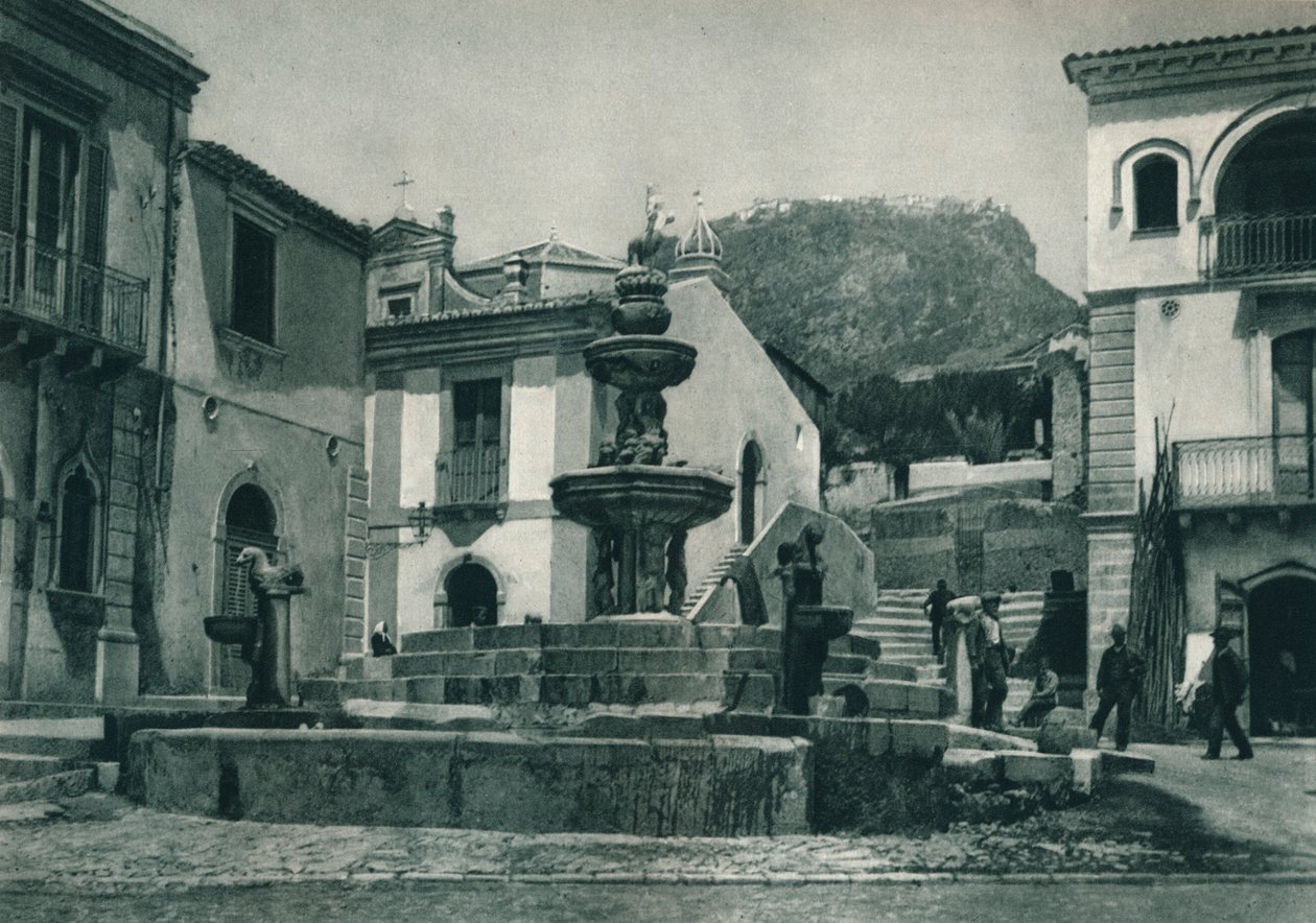 Fuente pública, Taormina, Sicilia, Italia, 1927 de Eugen Poppel