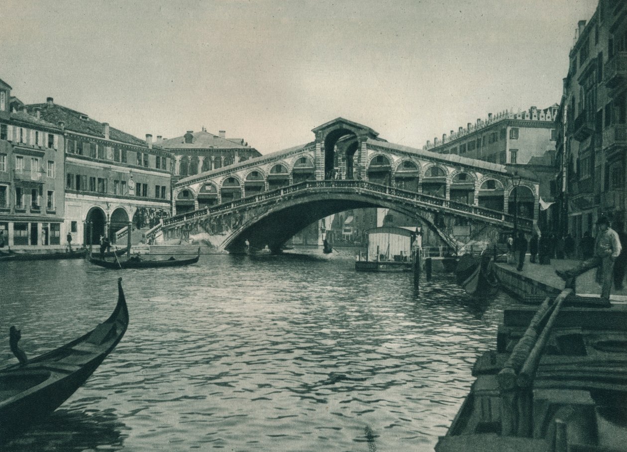 Puente de Rialto, Venecia, Italia, 1927 de Eugen Poppel