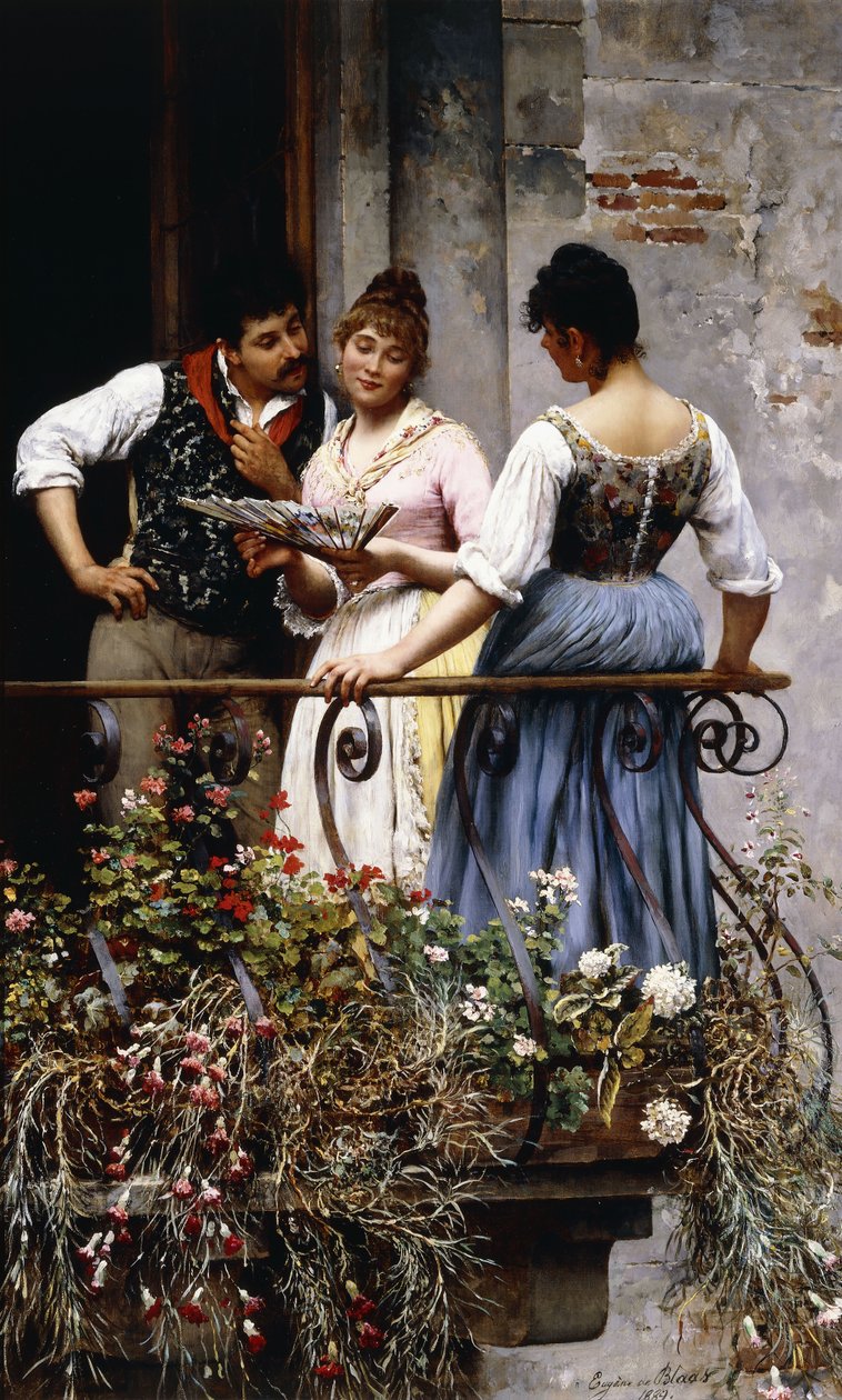 En el balcón, 1889 de Eugen von Blaas
