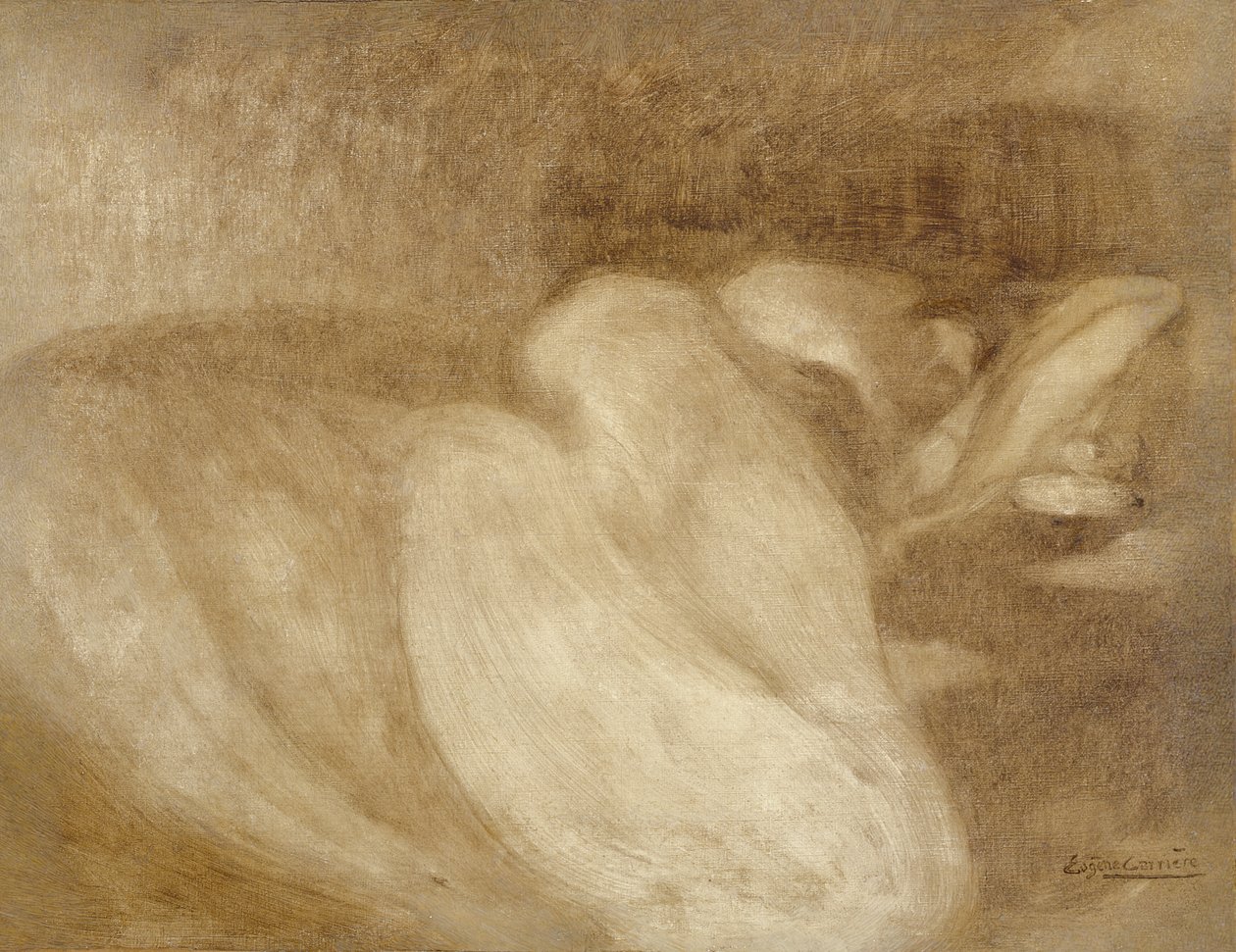 Mujer durmiendo, 1899 de Eugène Carrière