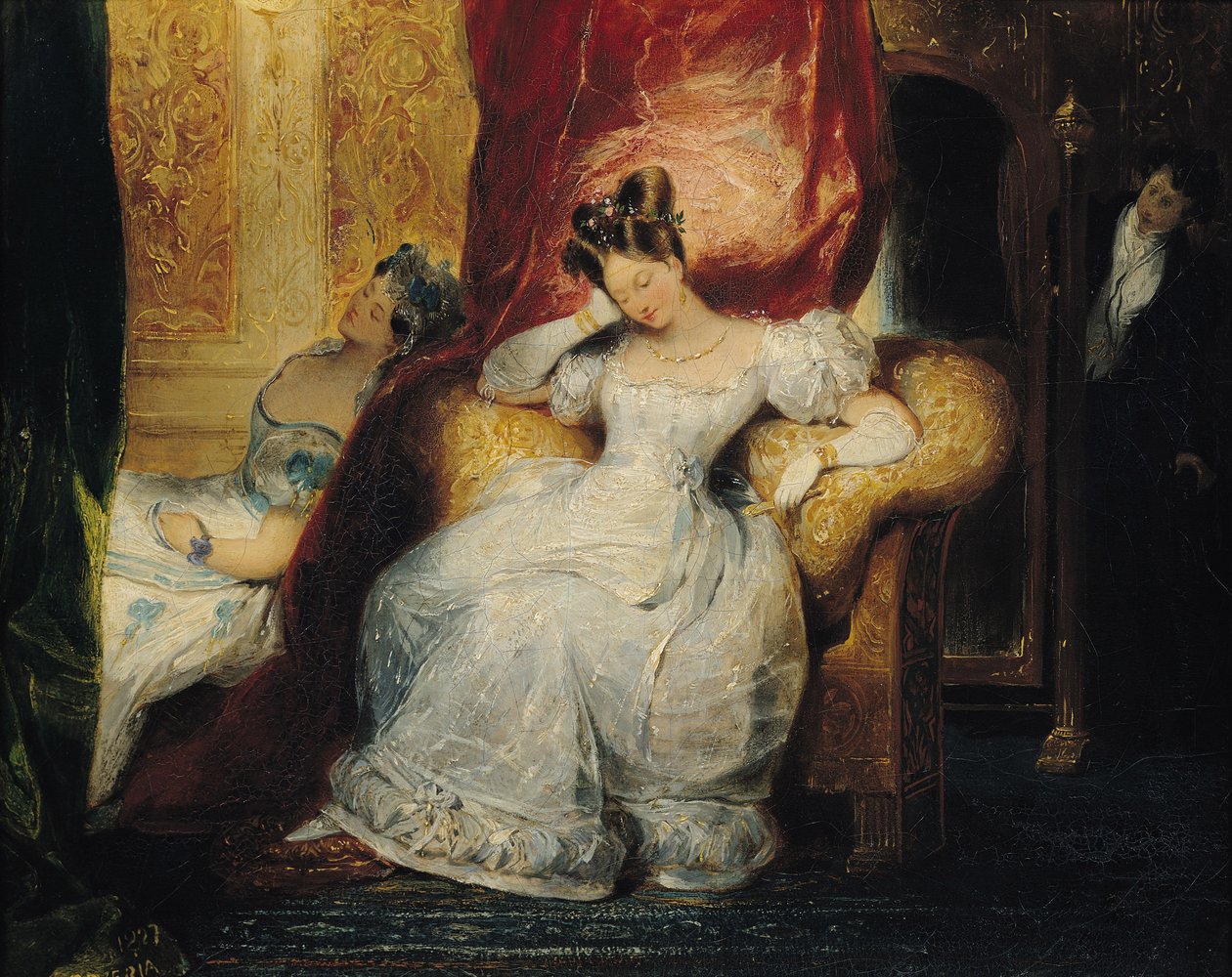 Mujeres jóvenes sentadas, 1827 de Eugene Deveria