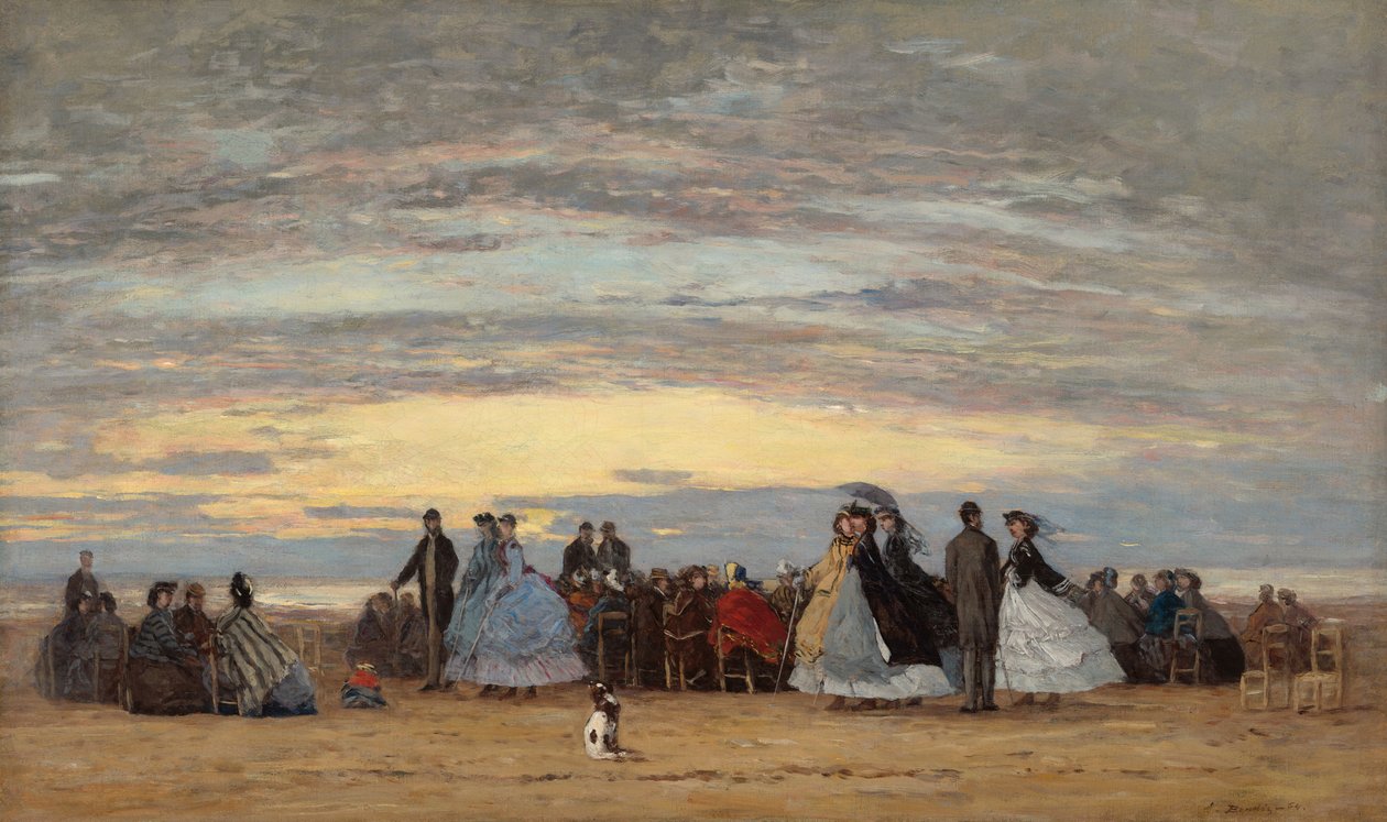 La playa en Villerville de Eugene Louis Boudin