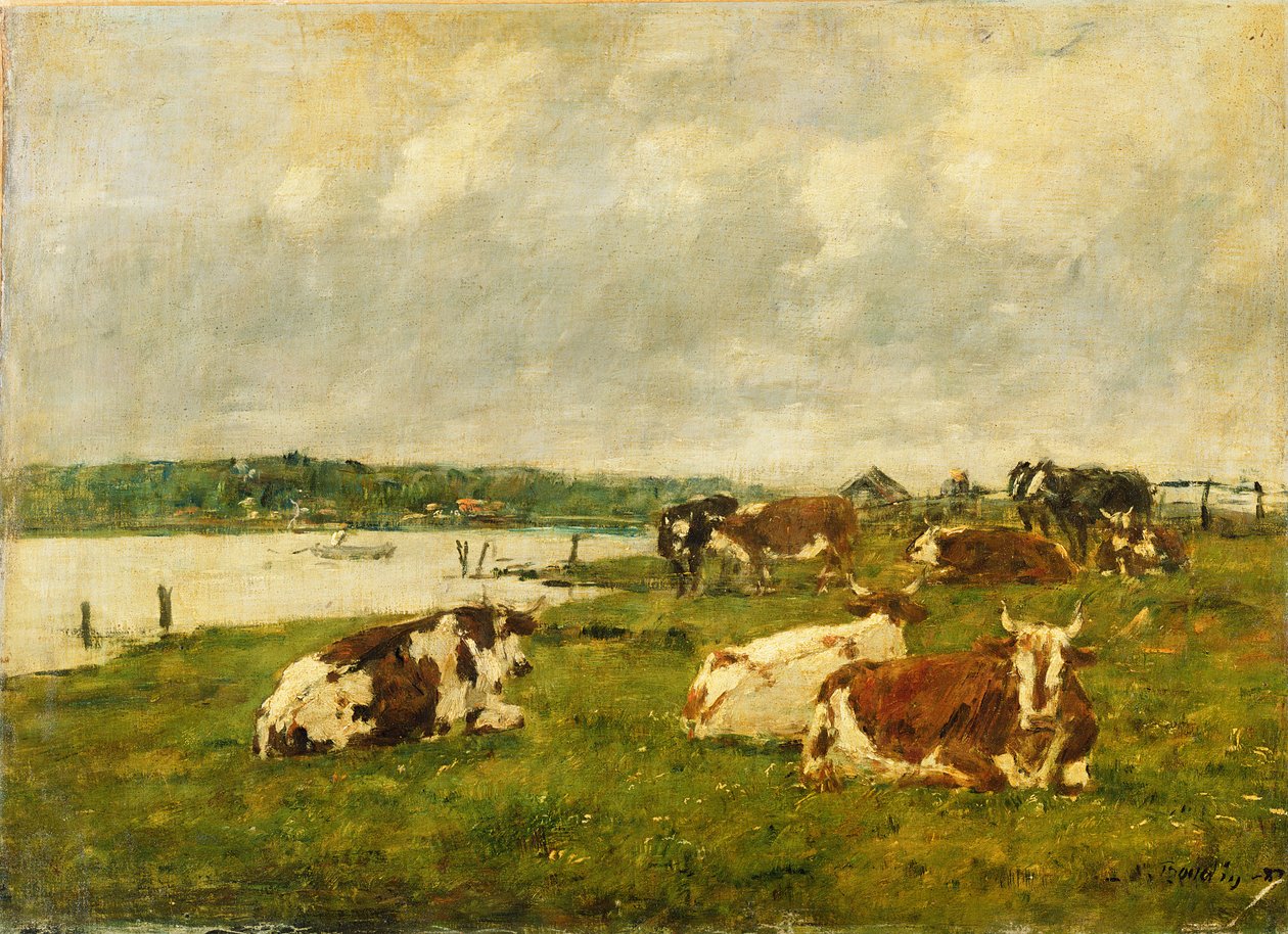 El valle de Touques, 1887 de Eugene Louis Boudin