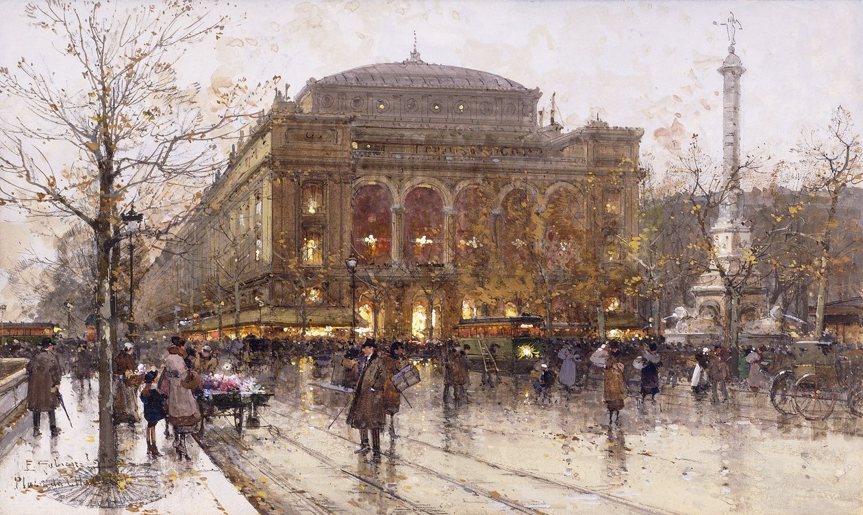 Place du Chatelet de Eugene Galien Laloue