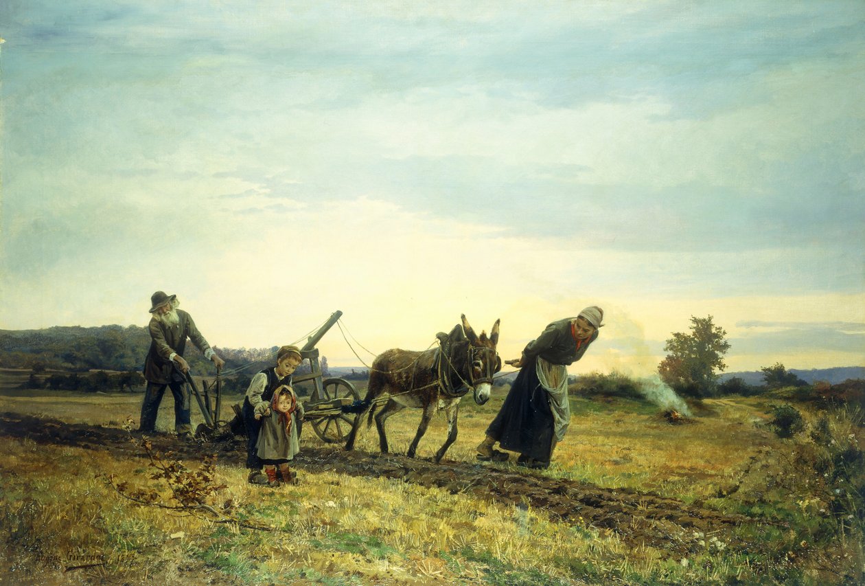 Arando los campos, 1877 de Eugene Alexis Girardet