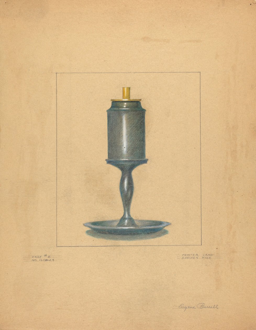 Lámpara de Peltre de Eugene Barrell