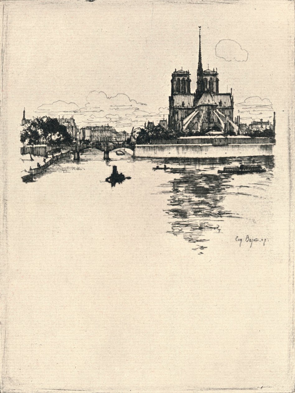 El ábside de Notre Dame, 1915 de Eugene Bejot