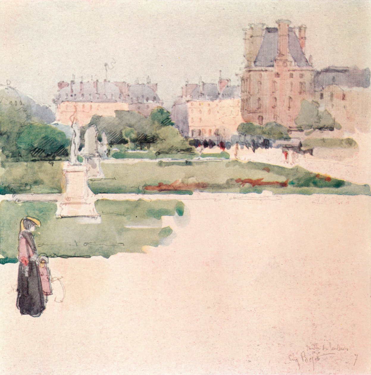 Los jardines de las Tullerías, 1915 de Eugene Bejot