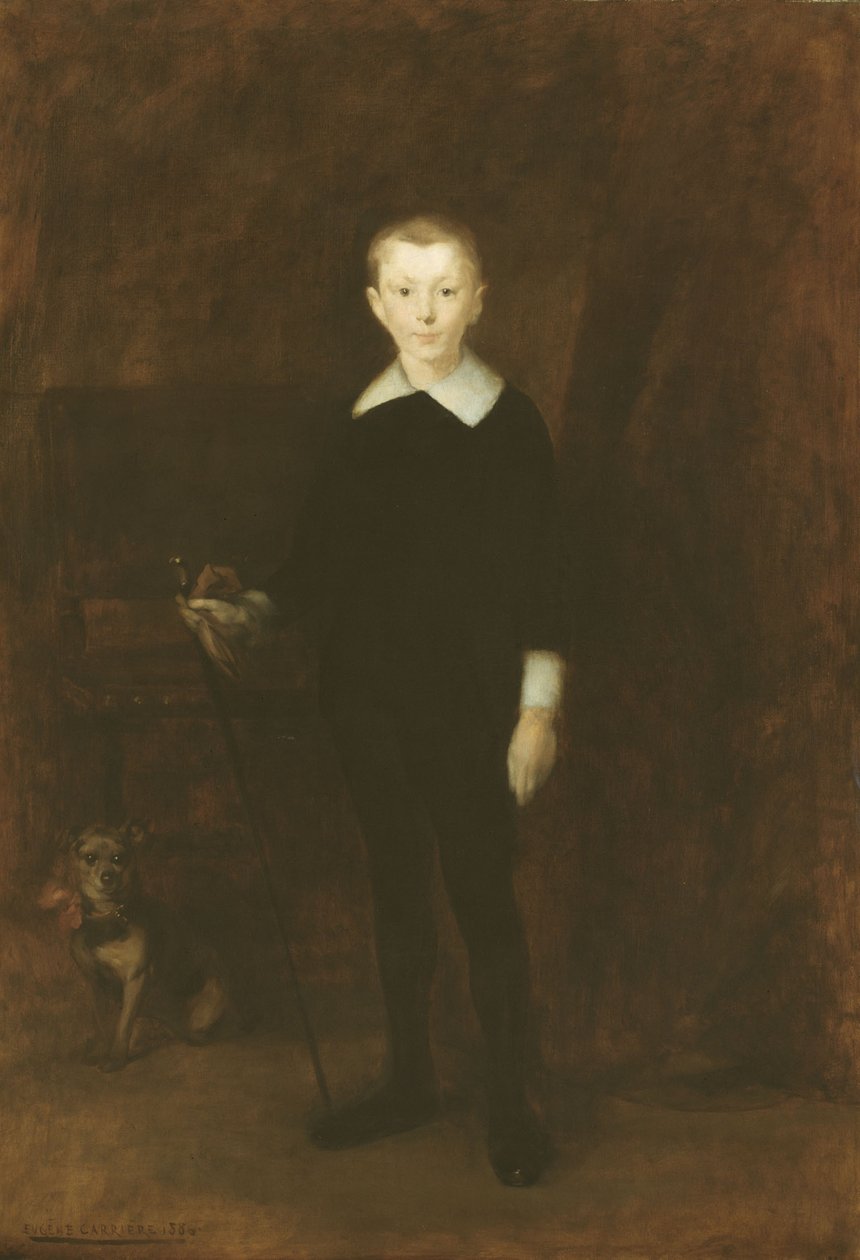 Retrato de un niño de Eugène Carrière