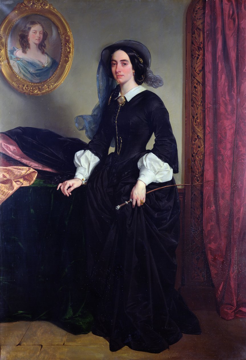 Retrato de Marie Deveria, 1856 de Eugene Deveria