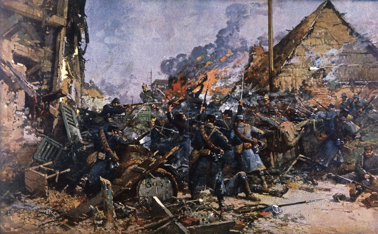 Combates en Arras de Eugene Galien Laloue