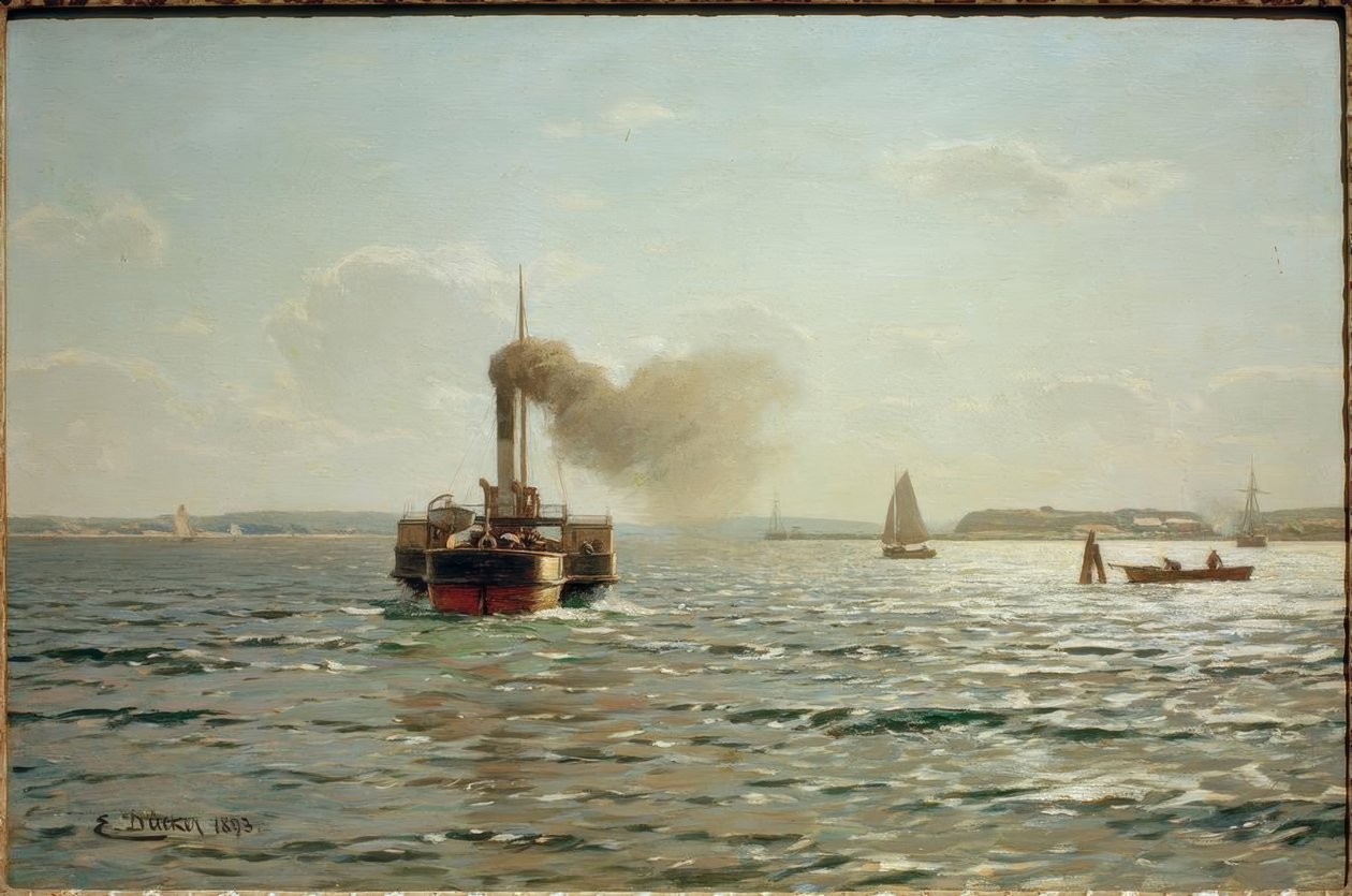 El mar Báltico en Flensburg de Eugene Gustav Dücker