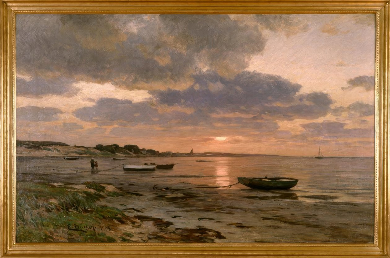 Puesta de sol en el Báltico de Eugene Gustav Dücker