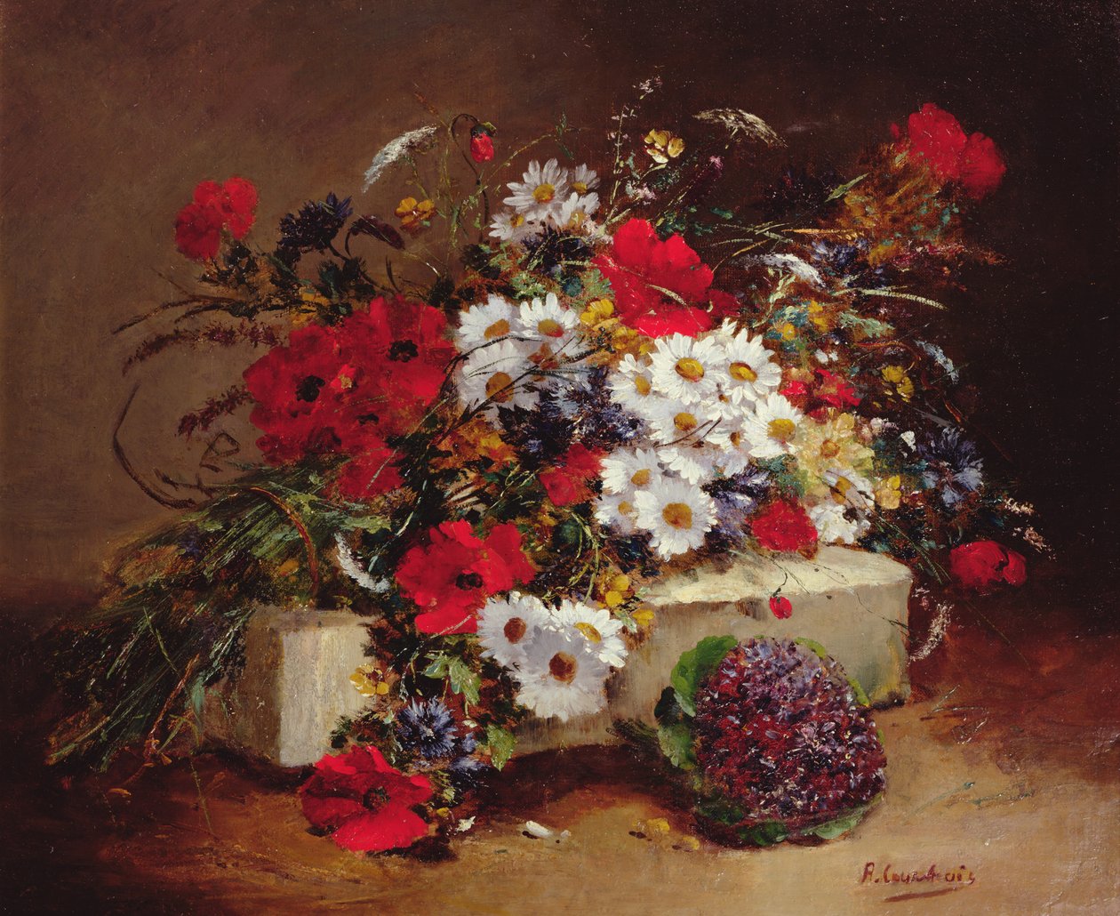 Amapolas y margaritas de Eugene Henri Cauchois