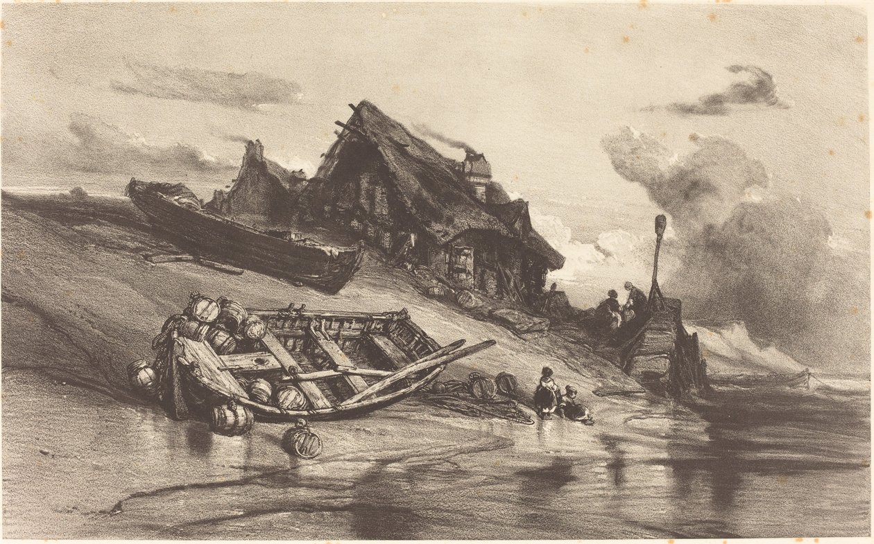 Cabañas de pescadores de Eugene Isabey