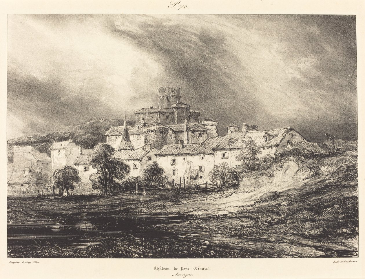 Château de Pont-Gibaud de Eugene Isabey