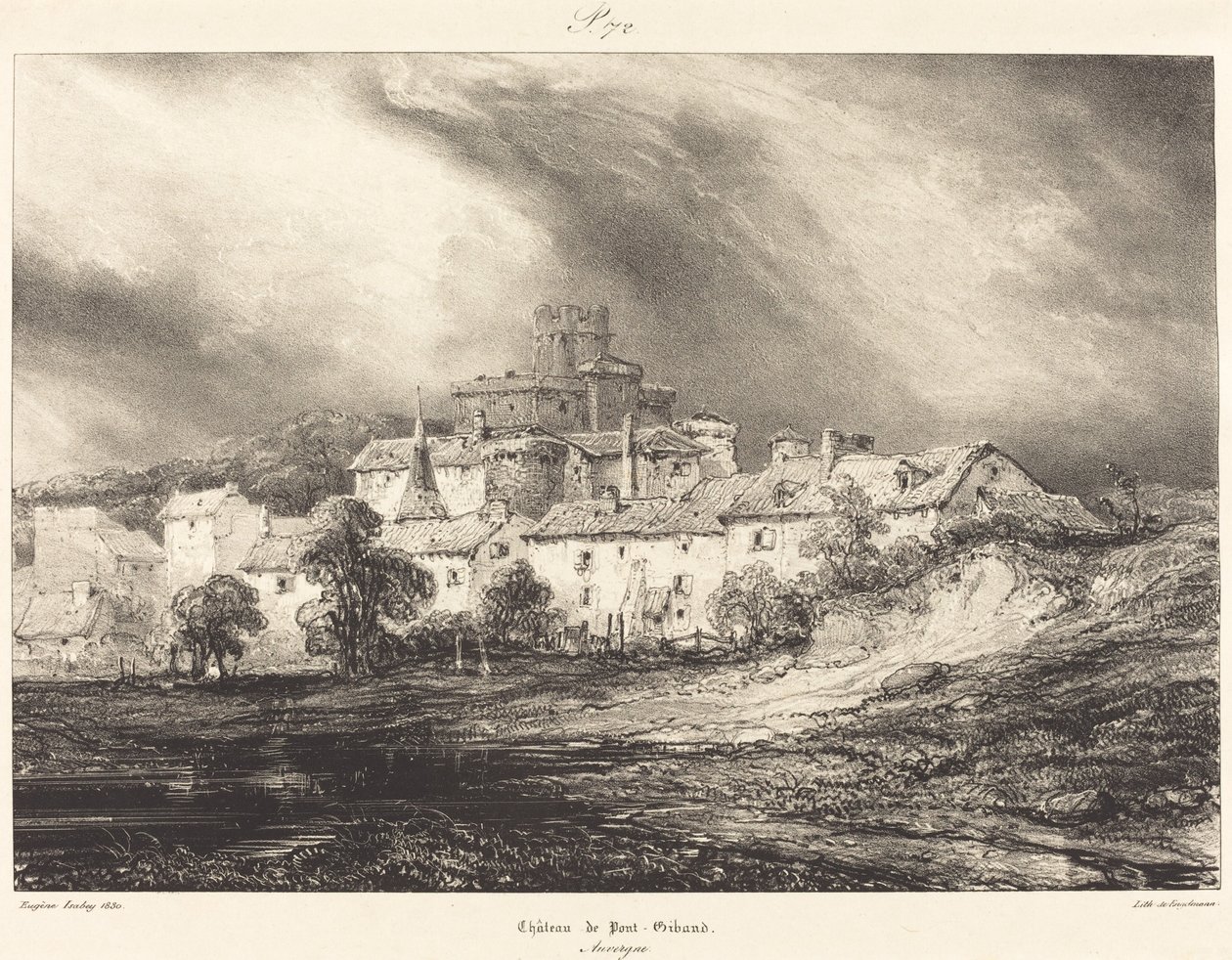 Castillo de Pont-Gibaud de Eugene Isabey