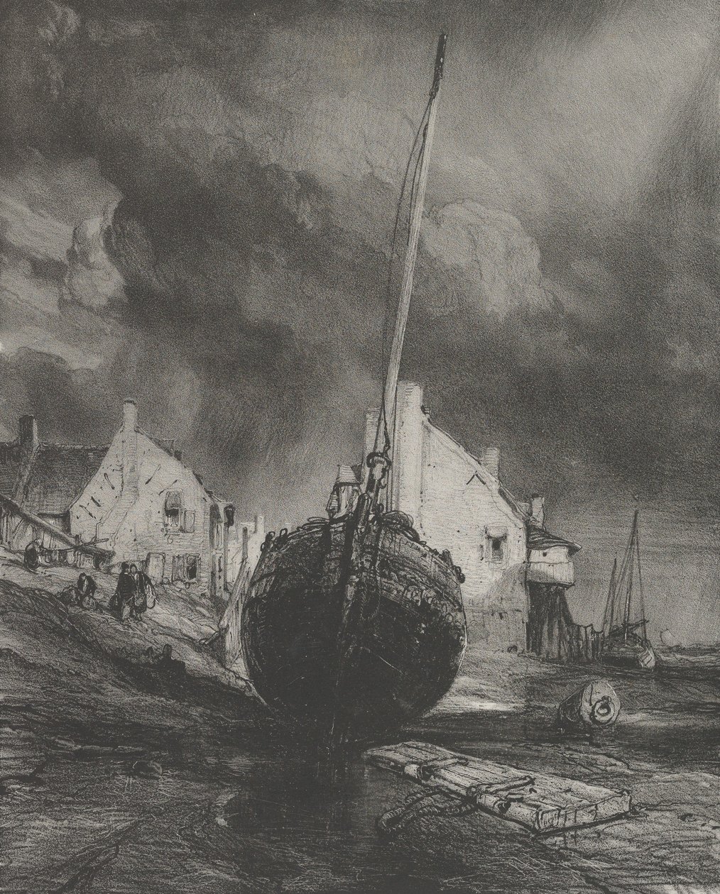 Recuerdo de Saint-Valéry-sur-Somme de Eugene Isabey