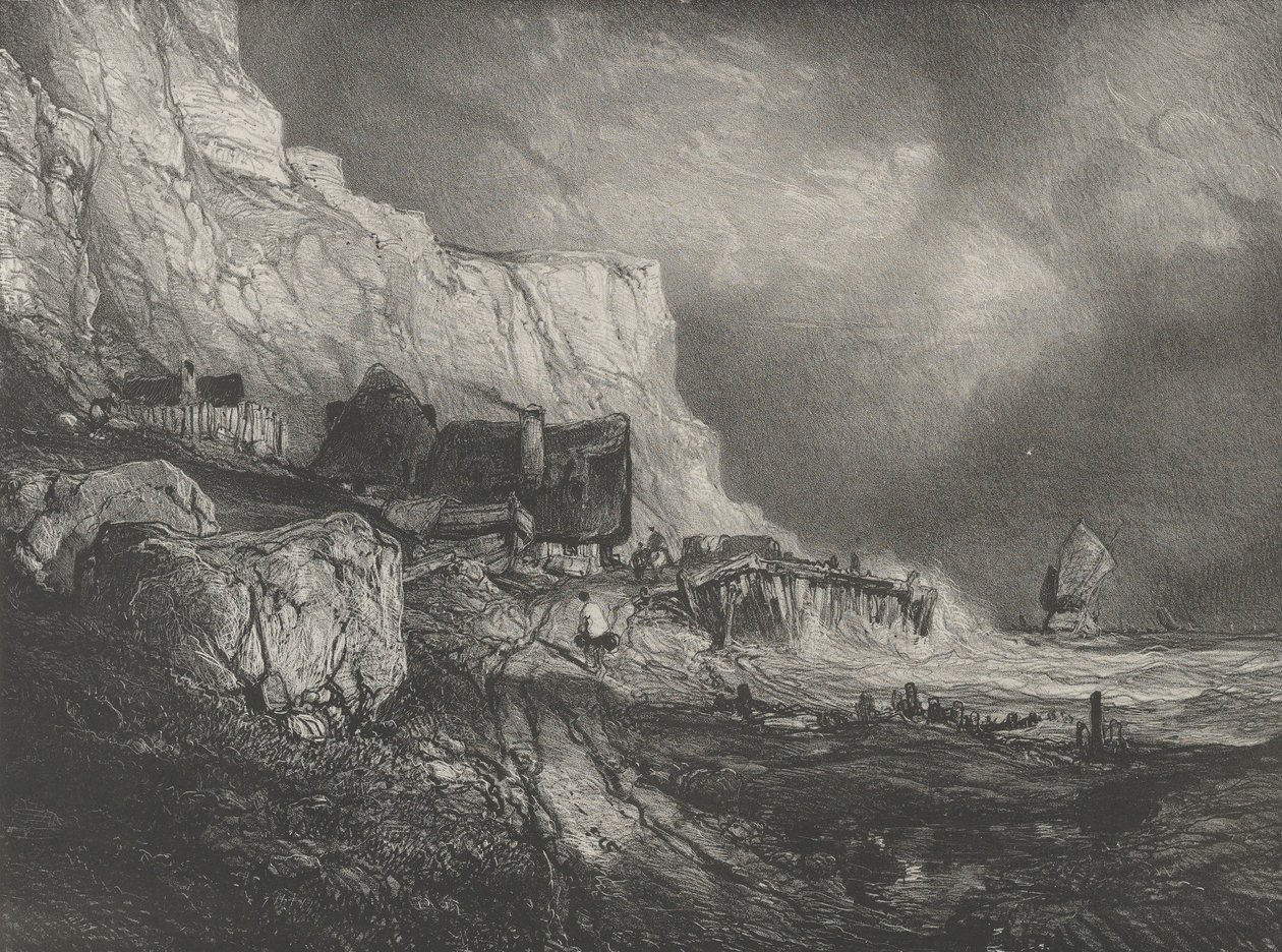Los Alrededores de Dieppe, 1833 de Eugene Isabey