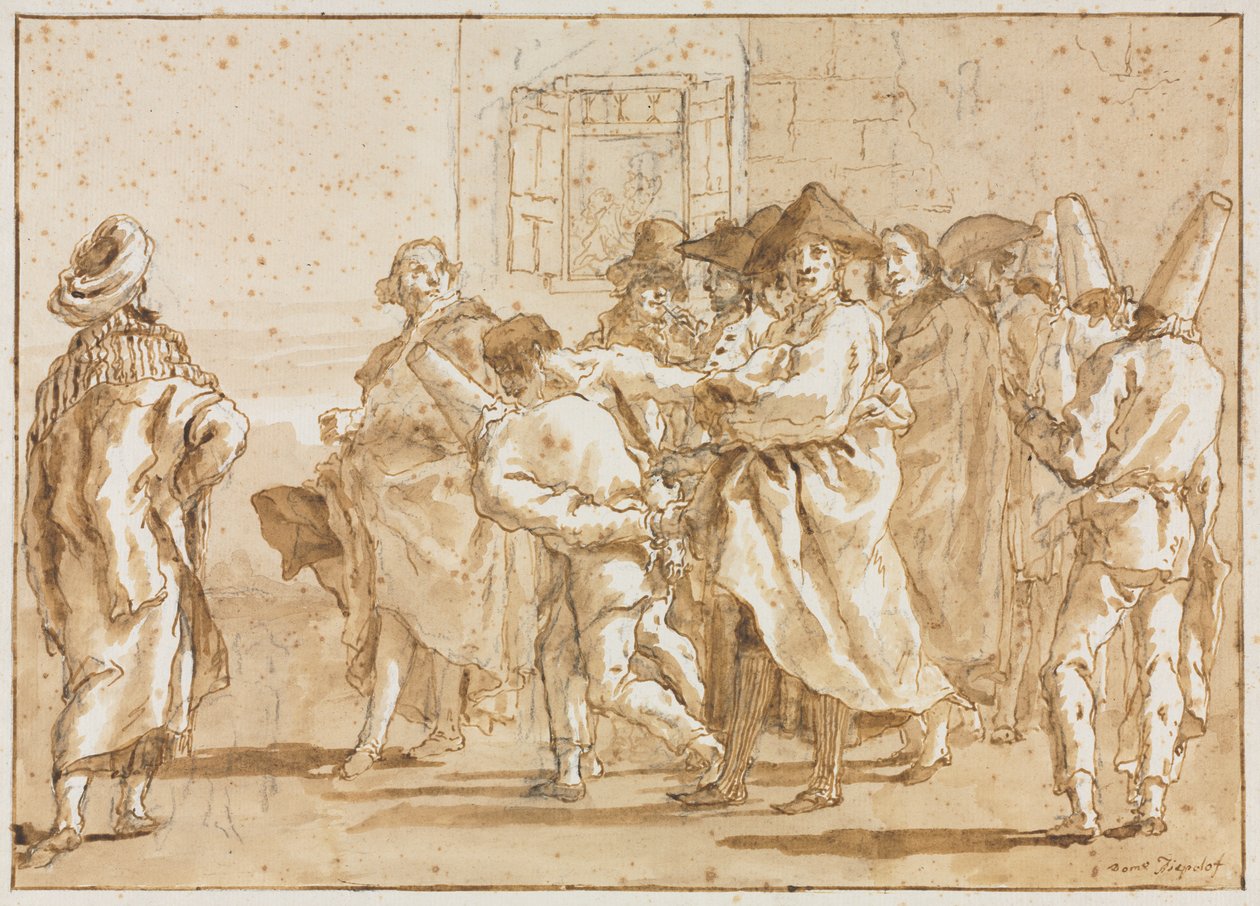 Punchinello arrestado de Eugene Joseph Verboeckhoven