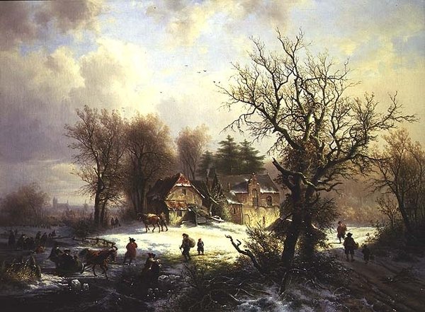 Paisaje de invierno de Eugene Joseph Verboeckhoven