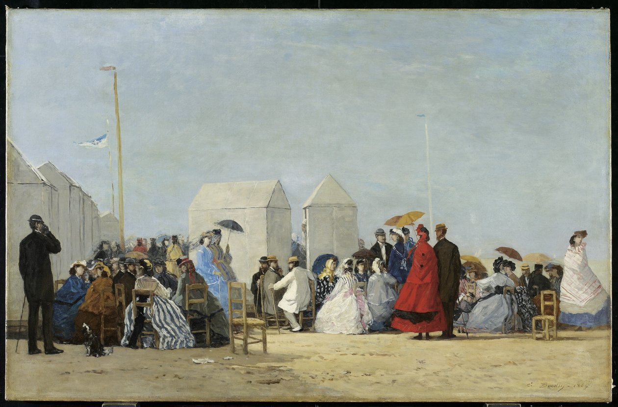 Playa cerca de Trouville, 1864 de Eugene Louis Boudin
