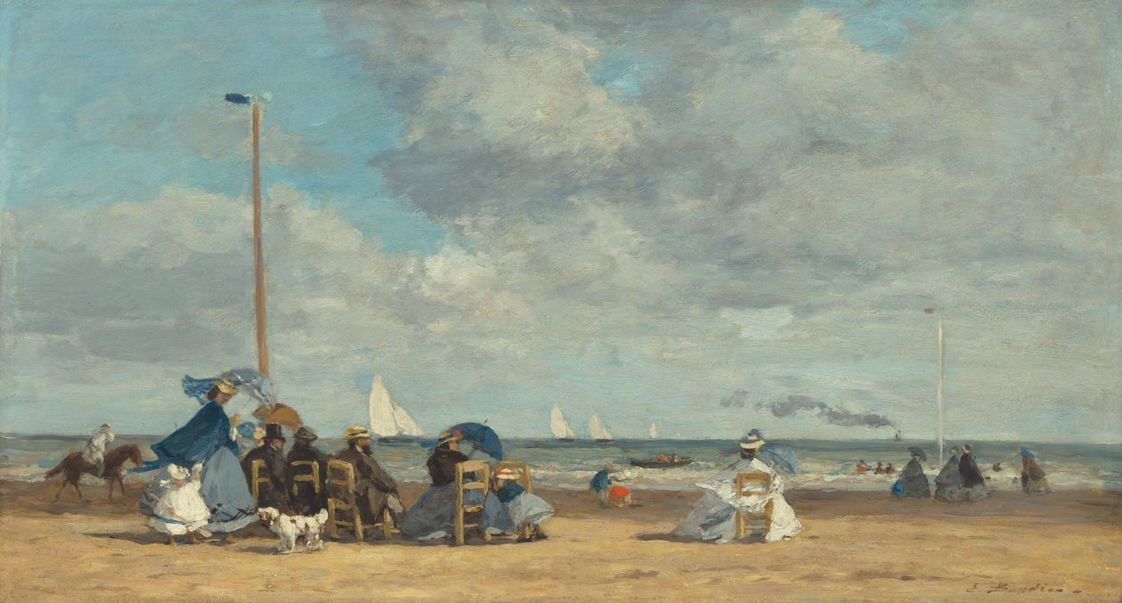 Playa en Trouville, 1864-1865 de Eugene Louis Boudin
