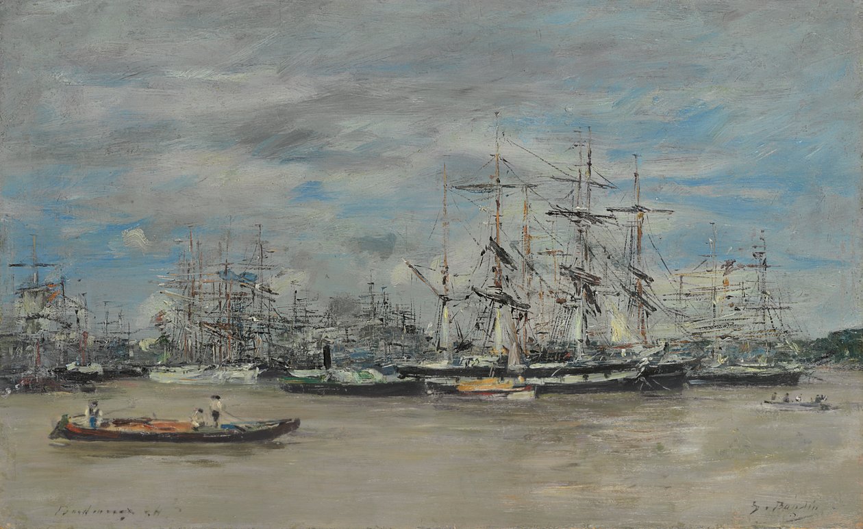 Burdeos, el puerto, 1874 de Eugene Louis Boudin