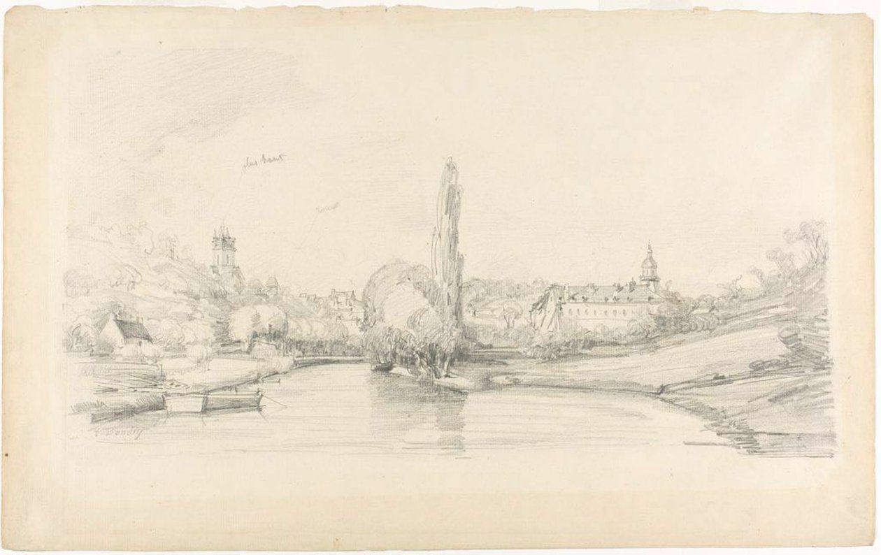 Escena de Canal Cerca de Bruselas de Eugene Louis Boudin