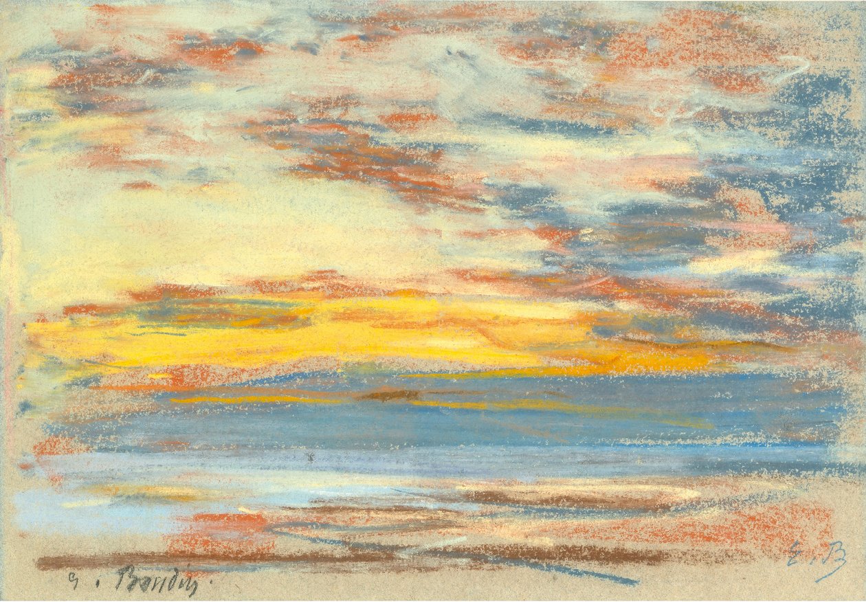 Costa y cielo, c. 1890 de Eugene Louis Boudin