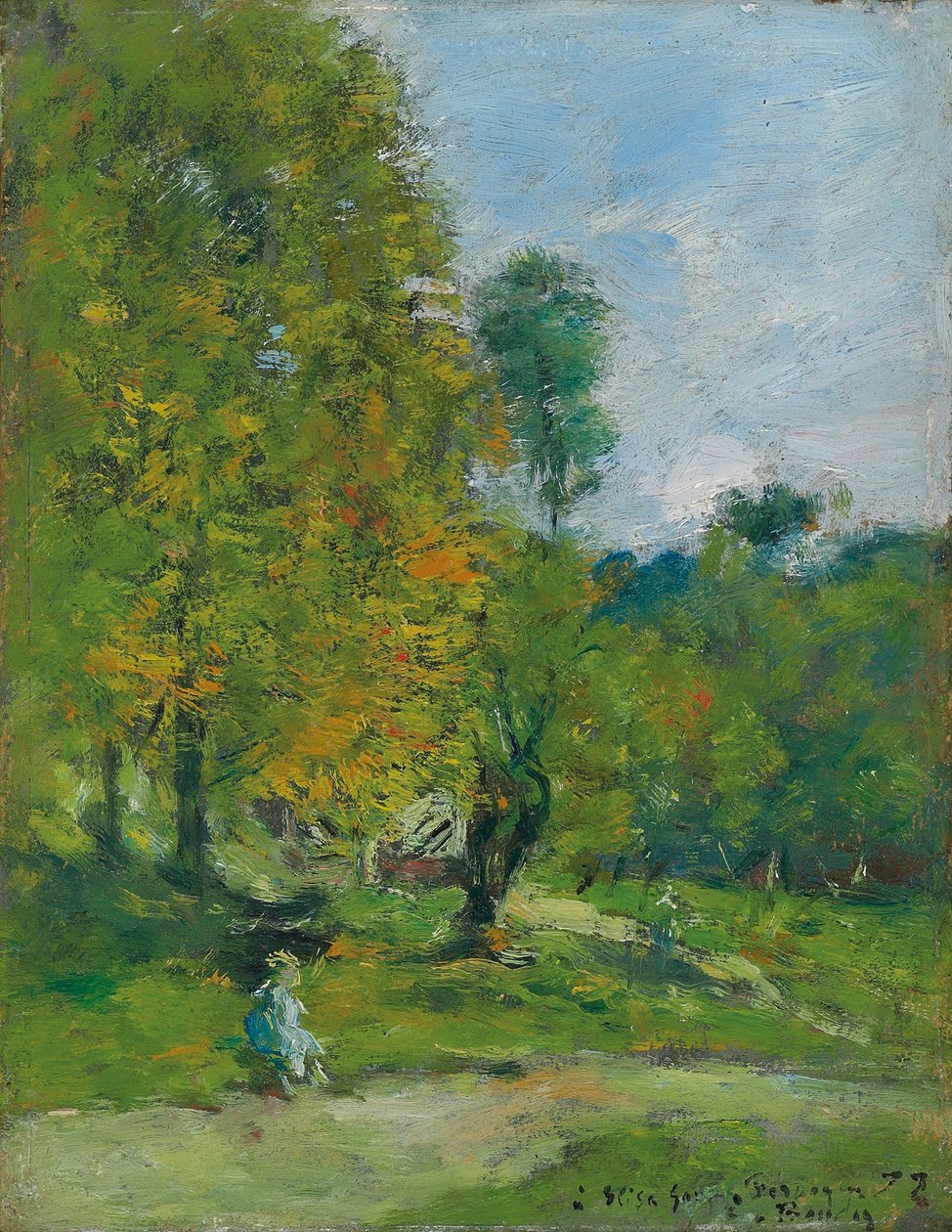 Jardín en Fervaques, 1872 de Eugene Louis Boudin