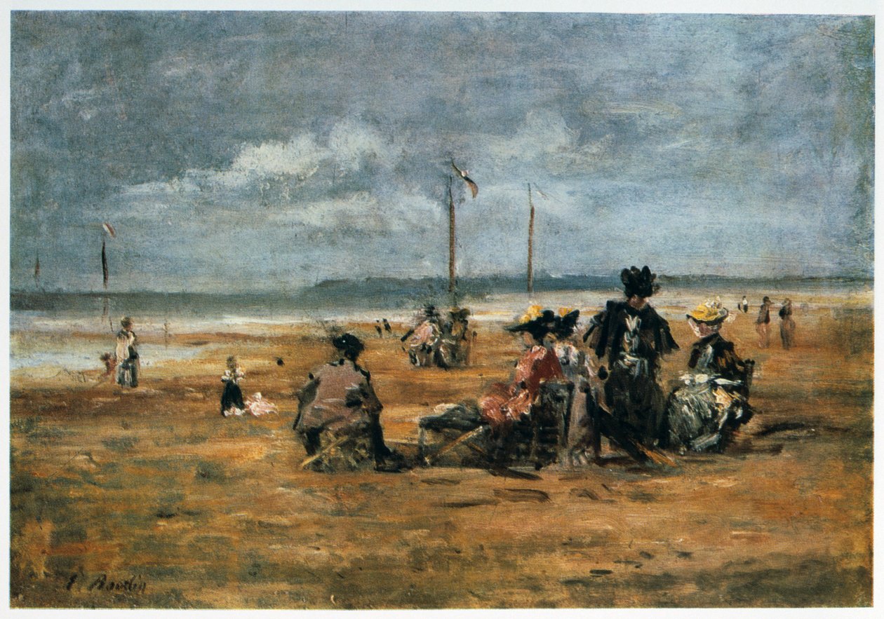 En la playa, 1880 de Eugene Louis Boudin