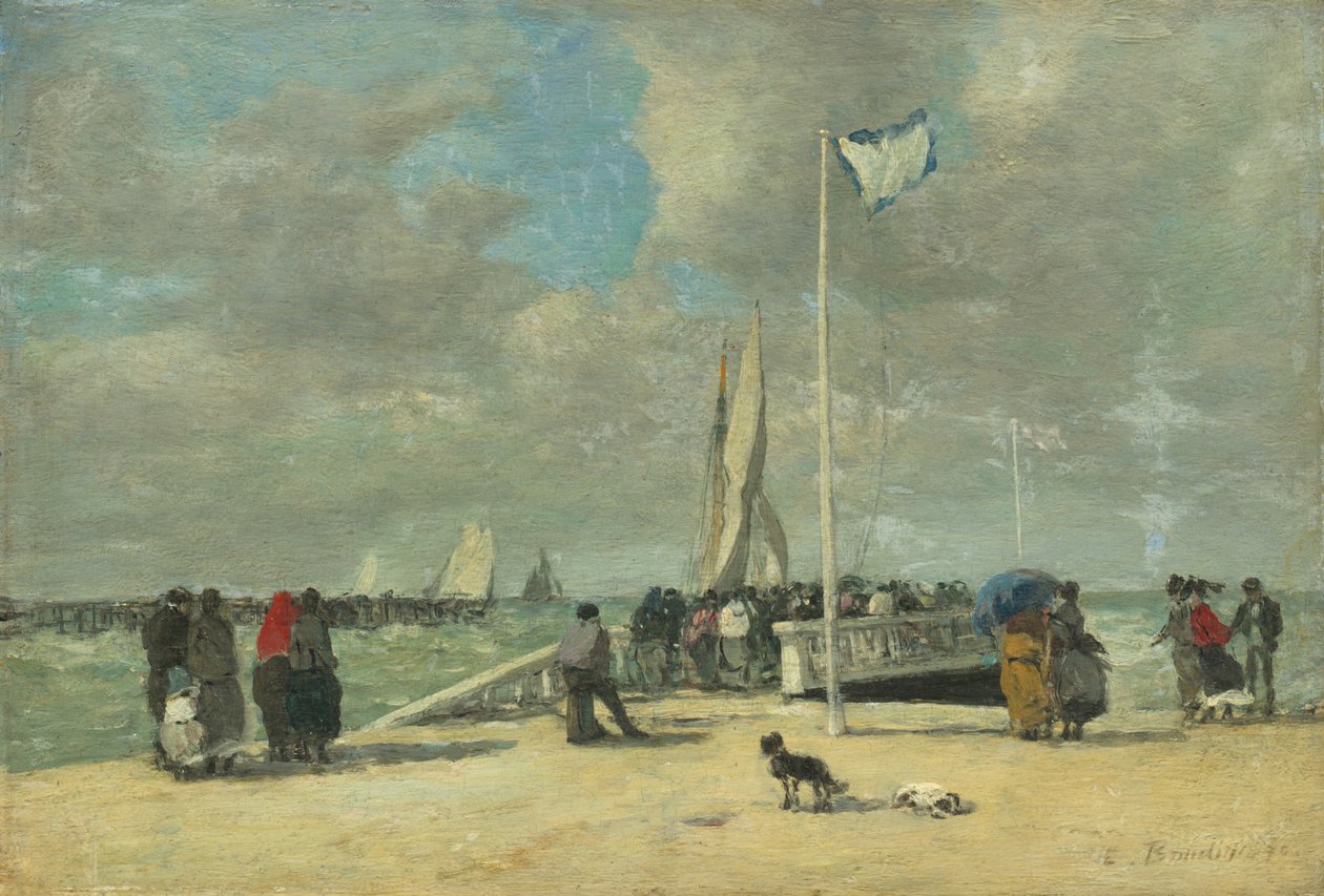 En el embarcadero, c. 1869-1870 de Eugene Louis Boudin