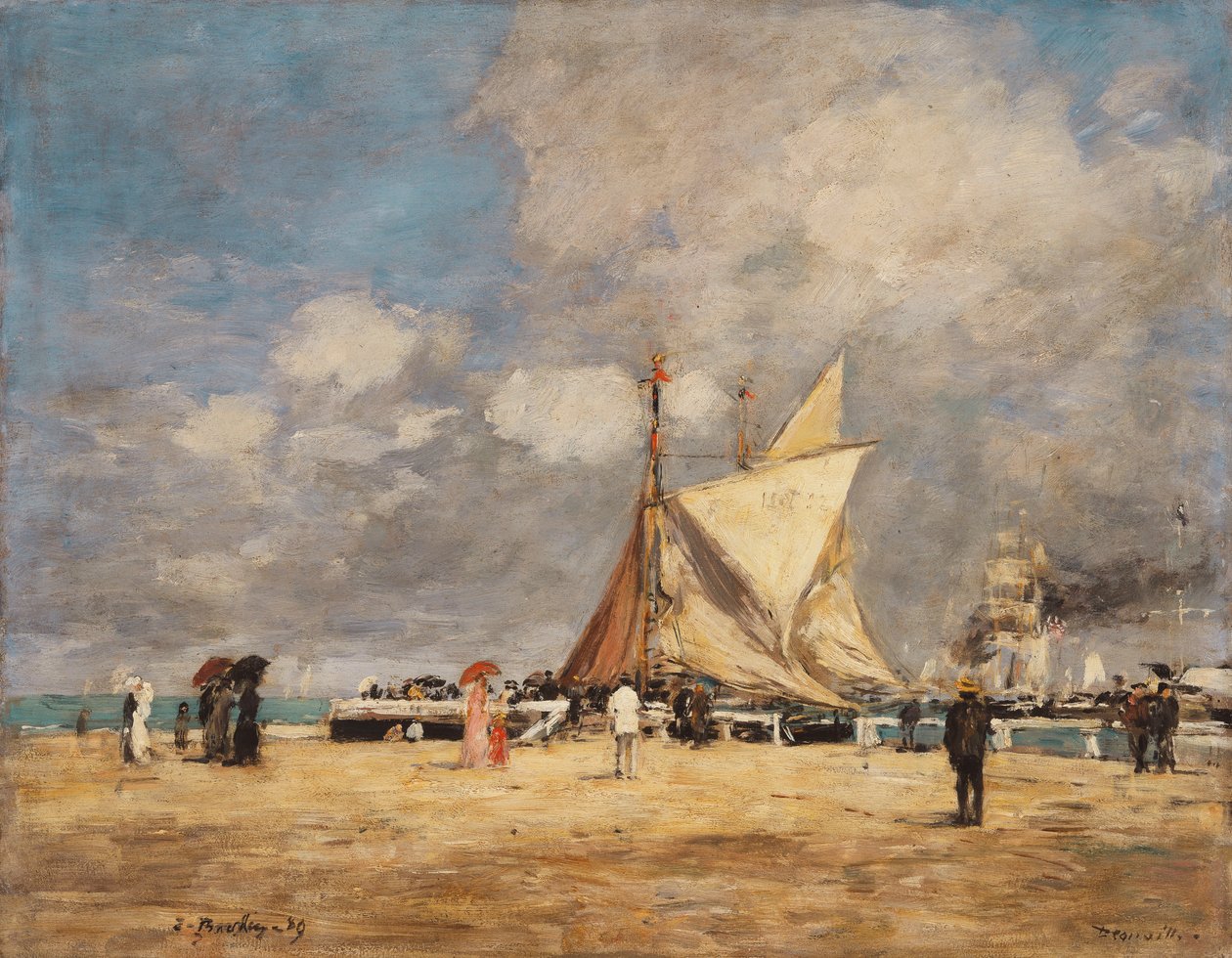 En el muelle, Deauville, 1889 de Eugene Louis Boudin