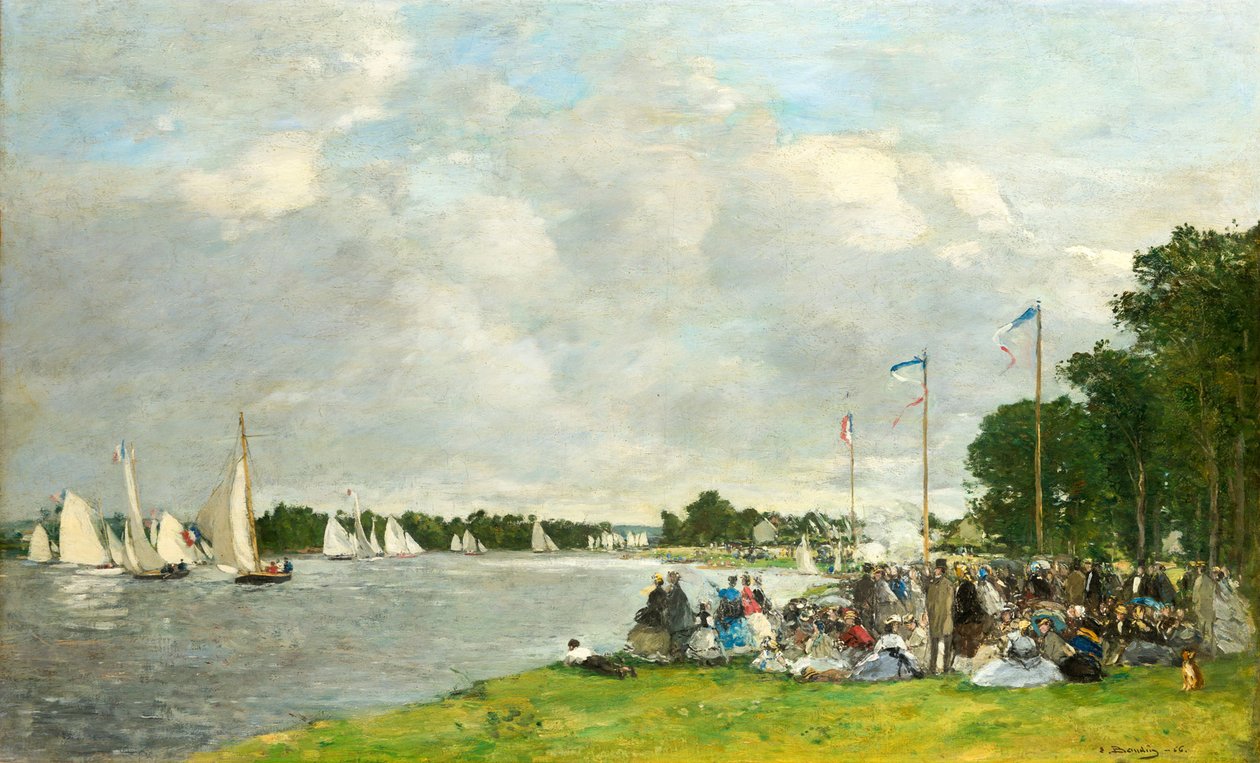 Regatas en Argenteuil, 1866 de Eugene Louis Boudin