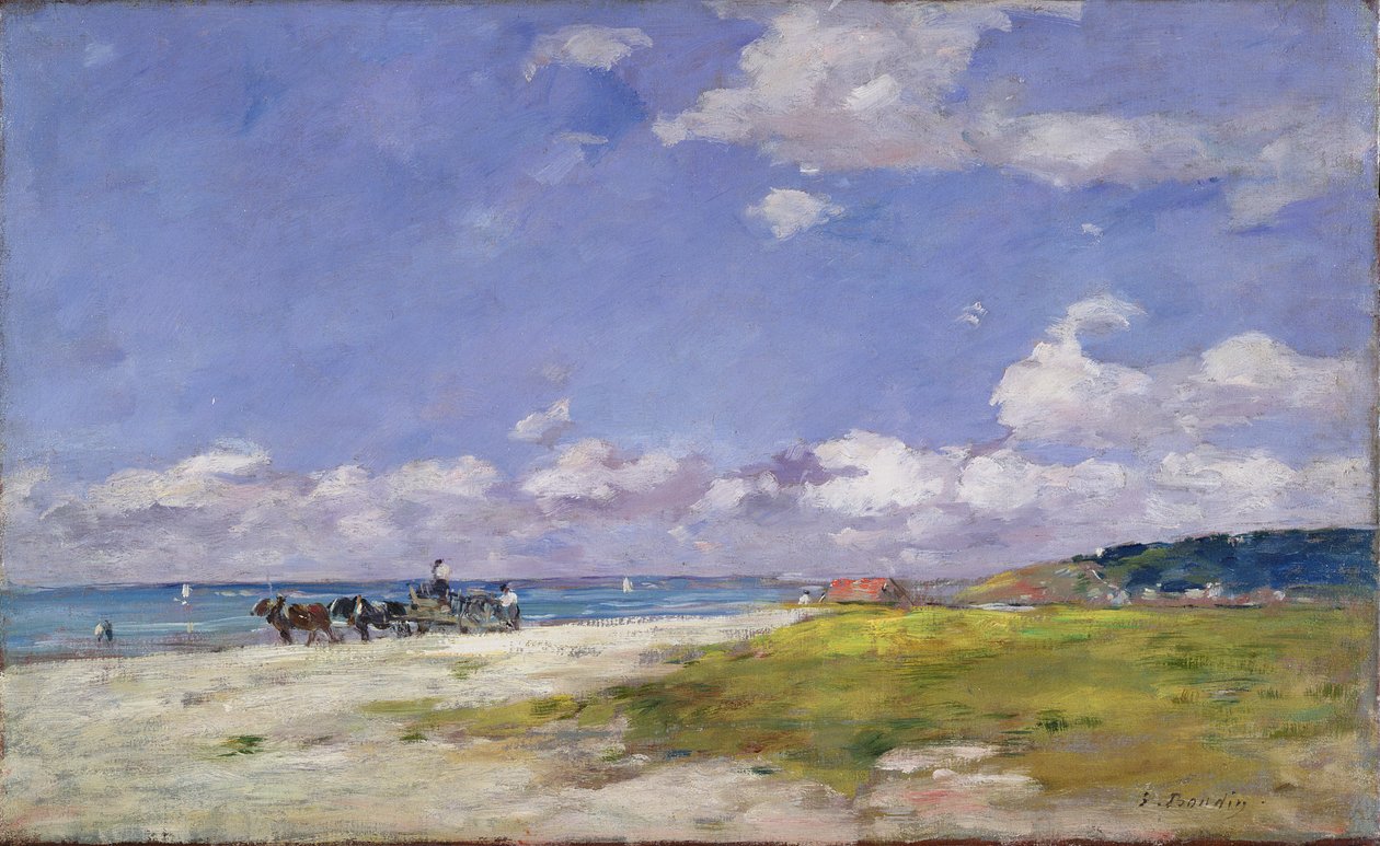 La playa en Trouville, c.1887-96 de Eugene Louis Boudin