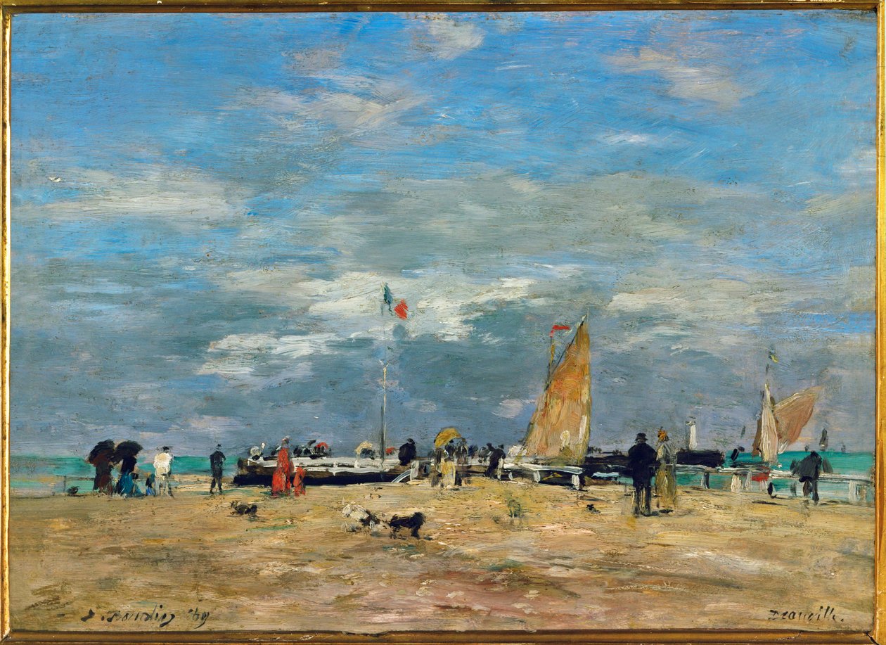 El embarcadero de Deauville de Eugene Louis Boudin
