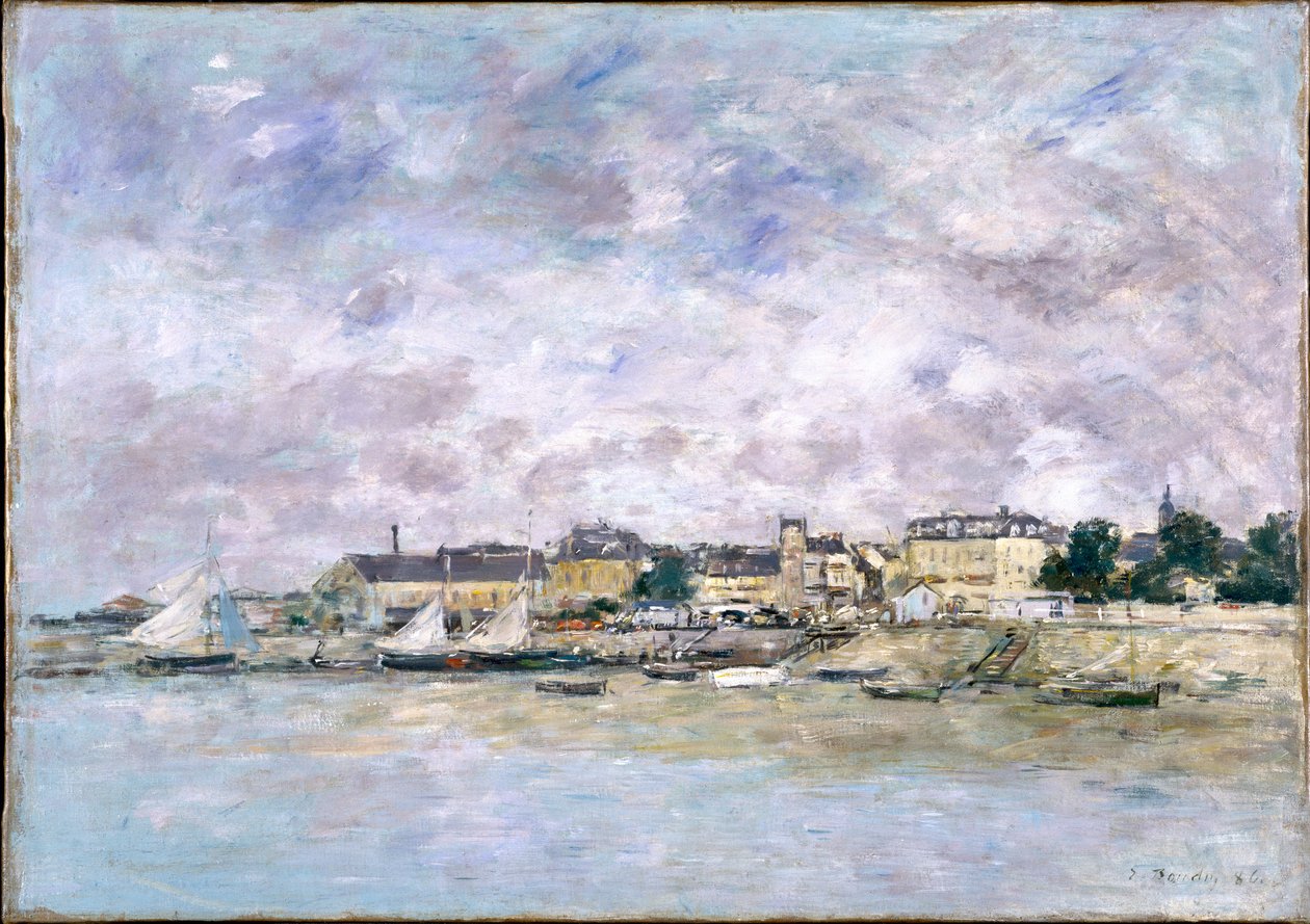 El puerto, Trouville, 1886 de Eugene Louis Boudin