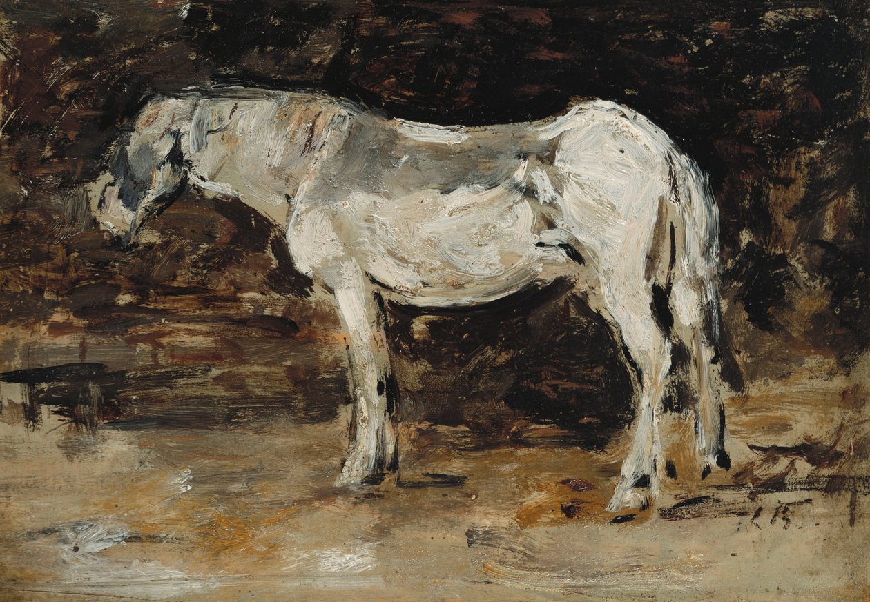 Caballo blanco, c.1885-90 de Eugene Louis Boudin